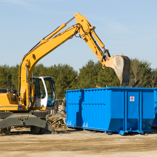 can i choose the location where the residential dumpster will be placed in Aquia Harbour Virginia